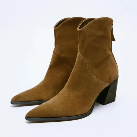 CAMILA - Low-cut suede boots