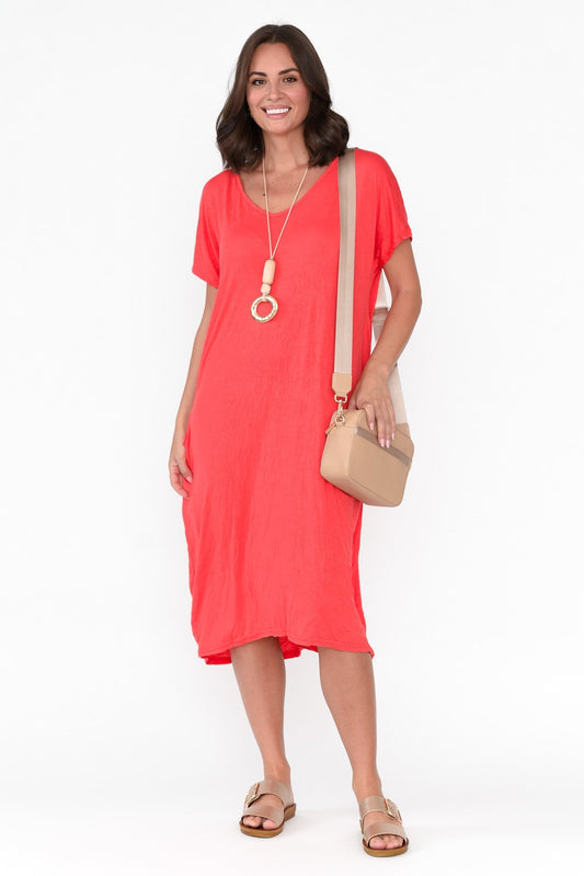 Penelope - Casual Midi Dress with Pockets