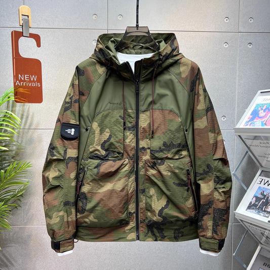 Jordi - Camouflage Windbreaker Hooded Jacket