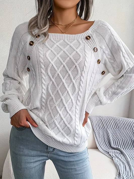 CHARLOTTE - Knitted Crew Neck Sweater