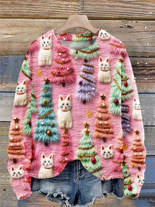 MONSERRAT - Knitted Sweater with Christmas Print
